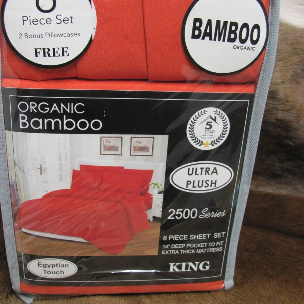 ORGANIC BAMBOO ULTRA PLUSH 2500 SERIES/BAMBOO‎ 6 PIECE SHEET SET NIP
